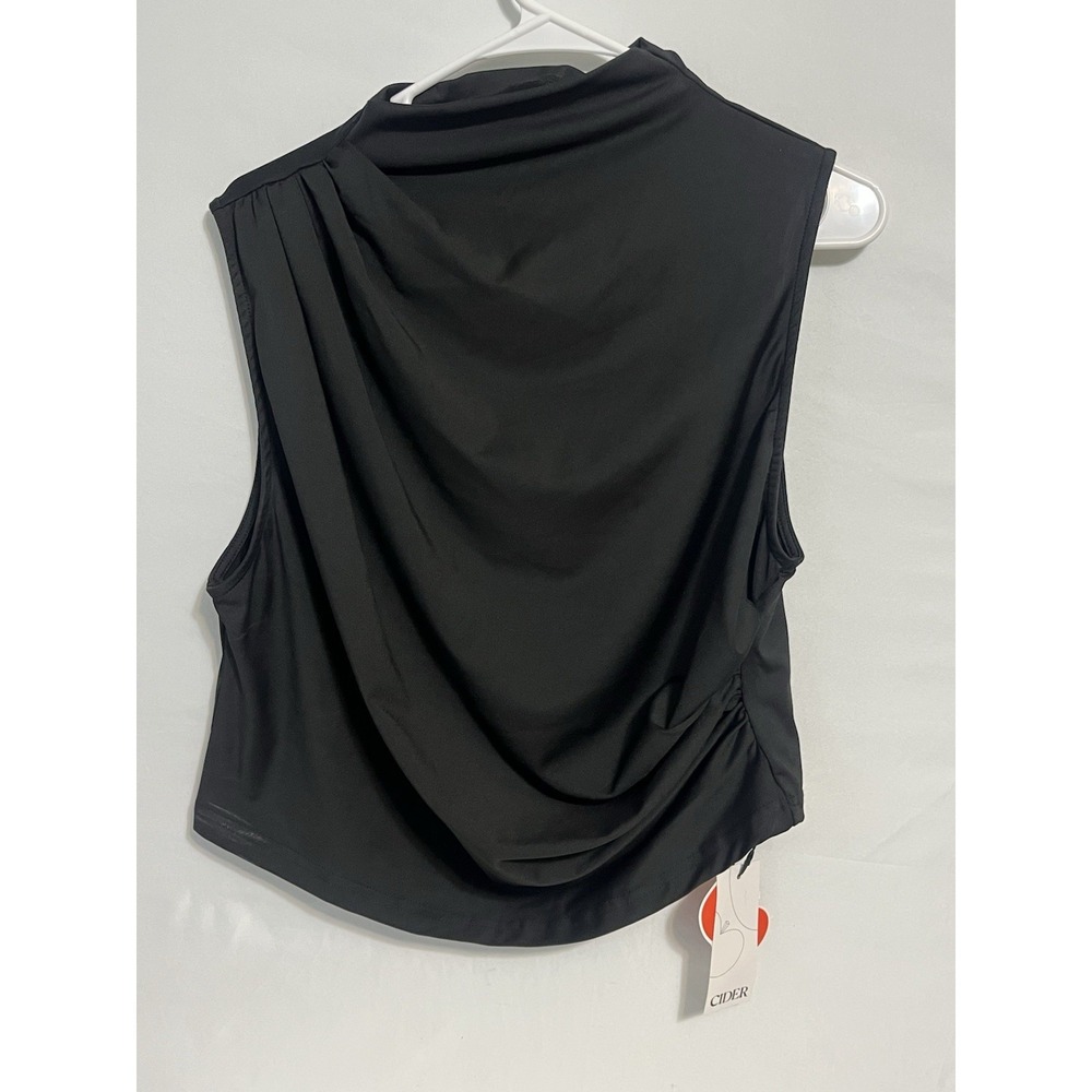 Cider Black Sleeveless Minimalist Top - Size XL- NWT